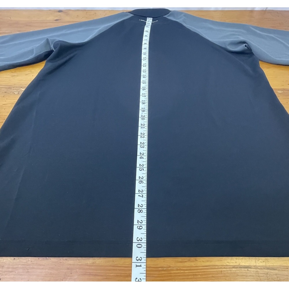 Under Armour Polo Shirt Men XL Black Gray Golf Polyester/Spandex, Eagle Logo - Picture 10 of 11